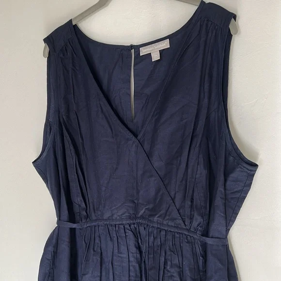 NWOT Woman Within Navy Blue Floral Dress - Picture 2 of 8